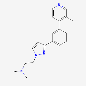 molecular formula C19H22N4 B5092842 N,N-dimethyl-2-{3-[3-(3-methyl-4-pyridinyl)phenyl]-1H-pyrazol-1-yl}ethanamine 