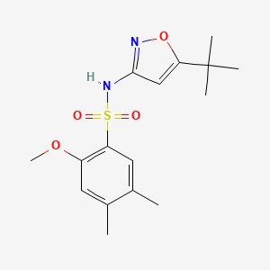 molecular formula C16H22N2O4S B5092889 N-(5-tert-butyl-1,2-oxazol-3-yl)-2-methoxy-4,5-dimethylbenzenesulfonamide 