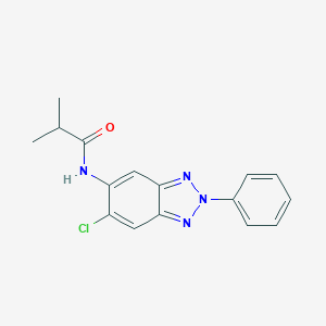 molecular formula C16H15ClN4O B509290 N-(6-chloro-2-phenylbenzotriazol-5-yl)-2-methylpropanamide CAS No. 642429-62-7