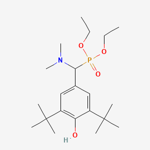 molecular formula C21H38NO4P B5093036 diethyl [(3,5-di-tert-butyl-4-hydroxyphenyl)(dimethylamino)methyl]phosphonate 