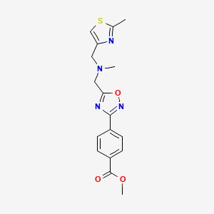 molecular formula C17H18N4O3S B5093058 methyl 4-[5-({methyl[(2-methyl-1,3-thiazol-4-yl)methyl]amino}methyl)-1,2,4-oxadiazol-3-yl]benzoate 