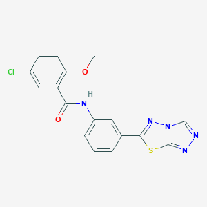 B509362 5-chloro-2-methoxy-N-(3-[1,2,4]triazolo[3,4-b][1,3,4]thiadiazol-6-ylphenyl)benzamide CAS No. 884443-26-9