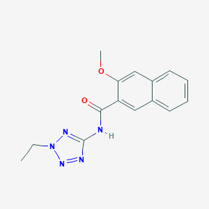 molecular formula C15H15N5O2 B509375 N-(2-ethyl-2H-tetraazol-5-yl)-3-methoxy-2-naphthamide CAS No. 861233-68-3