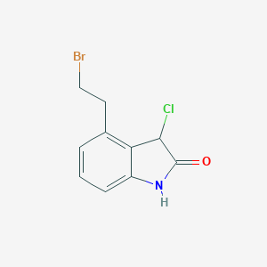 molecular formula C10H9BrClNO B050948 4-(2-Bromoethyl)-3-chloro-1,3-dihydro-2h-indol-2-one CAS No. 120427-95-4
