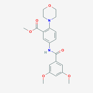 molecular formula C21H24N2O6 B509540 Methyl 5-[(3,5-dimethoxybenzoyl)amino]-2-(4-morpholinyl)benzoate CAS No. 766528-28-3