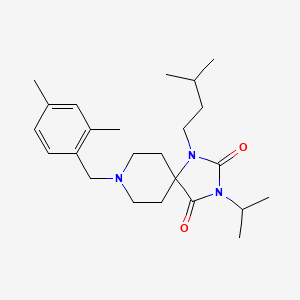 molecular formula C24H37N3O2 B5095573 8-(2,4-dimethylbenzyl)-3-isopropyl-1-(3-methylbutyl)-1,3,8-triazaspiro[4.5]decane-2,4-dione 