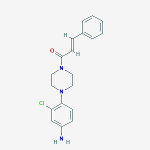 molecular formula C19H20ClN3O B509575 [3-Chloro-4-(4-cinnamoylpiperazin-1-yl)phenyl]amine CAS No. 879020-35-6