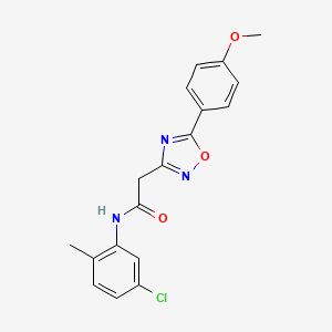molecular formula C18H16ClN3O3 B5095787 N-(5-chloro-2-methylphenyl)-2-[5-(4-methoxyphenyl)-1,2,4-oxadiazol-3-yl]acetamide 