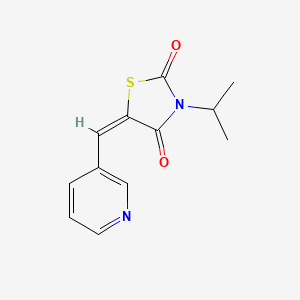 molecular formula C12H12N2O2S B5095879 (5E)-3-(propan-2-yl)-5-(pyridin-3-ylmethylidene)-1,3-thiazolidine-2,4-dione 