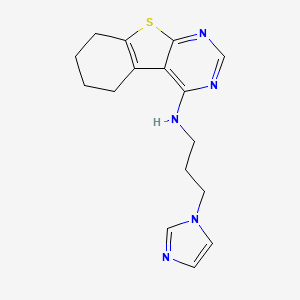 molecular formula C16H19N5S B5095891 N-[3-(1H-IMIDAZOL-1-YL)PROPYL]-N-(5,6,7,8-TETRAHYDRO[1]BENZOTHIENO[2,3-D]PYRIMIDIN-4-YL)AMINE 