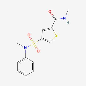 molecular formula C13H14N2O3S2 B5095934 N-methyl-4-[methyl(phenyl)sulfamoyl]thiophene-2-carboxamide 