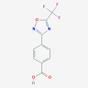 molecular formula C10H5F3N2O3 B050960 4-(5-(Trifluoromethyl)-1,2,4-oxadiazol-3-yl)benzoic acid CAS No. 340736-76-7