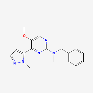 molecular formula C17H19N5O B5096113 N-benzyl-5-methoxy-N-methyl-4-(1-methyl-1H-pyrazol-5-yl)-2-pyrimidinamine 