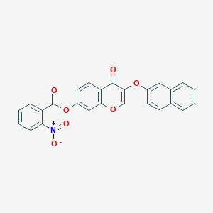 molecular formula C26H15NO7 B5096274 (3-Naphthalen-2-yloxy-4-oxochromen-7-yl) 2-nitrobenzoate 