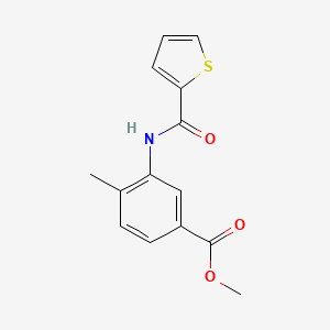 molecular formula C14H13NO3S B5096321 methyl 4-methyl-3-[(2-thienylcarbonyl)amino]benzoate 