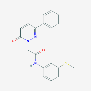 molecular formula C19H17N3O2S B5096404 N-[3-(methylthio)phenyl]-2-(6-oxo-3-phenylpyridazin-1(6H)-yl)acetamide 