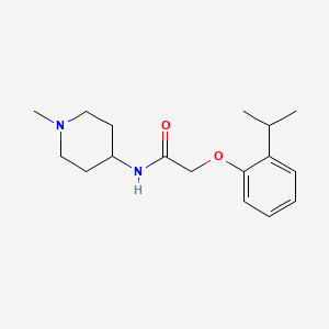molecular formula C17H26N2O2 B5096442 N-(1-methylpiperidin-4-yl)-2-[2-(propan-2-yl)phenoxy]acetamide 