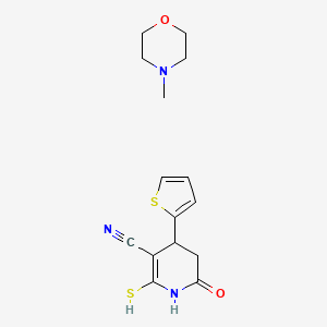 molecular formula C15H19N3O2S2 B5096521 4-methylmorpholine;2-oxo-6-sulfanyl-4-thiophen-2-yl-3,4-dihydro-1H-pyridine-5-carbonitrile 