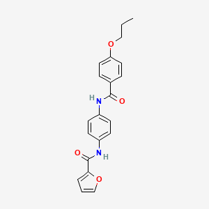 molecular formula C21H20N2O4 B5096547 N-[4-(4-PROPOXYBENZAMIDO)PHENYL]FURAN-2-CARBOXAMIDE 