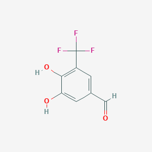 molecular formula C8H5F3O3 B050966 3,4-Dihydroxy-5-(trifluoromethyl)benzaldehyde CAS No. 116314-64-8