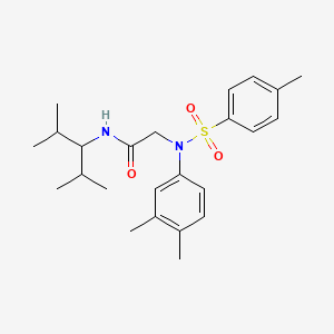 molecular formula C24H34N2O3S B5096623 N~2~-(3,4-dimethylphenyl)-N~1~-(1-isopropyl-2-methylpropyl)-N~2~-[(4-methylphenyl)sulfonyl]glycinamide 