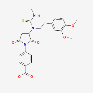 molecular formula C24H27N3O6S B5096832 Methyl 4-[3-[2-(3,4-dimethoxyphenyl)ethyl-(methylcarbamothioyl)amino]-2,5-dioxopyrrolidin-1-yl]benzoate 