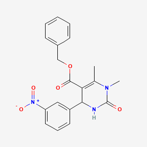 molecular formula C20H19N3O5 B5096905 Benzyl 1,6-dimethyl-4-(3-nitrophenyl)-2-oxo-1,2,3,4-tetrahydropyrimidine-5-carboxylate 