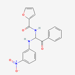 molecular formula C19H15N3O5 B5096936 N-{1-[(3-nitrophenyl)amino]-2-oxo-2-phenylethyl}furan-2-carboxamide 