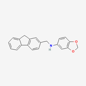 molecular formula C21H17NO2 B5097020 N-(9H-fluoren-2-ylmethyl)-1,3-benzodioxol-5-amine 