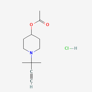 molecular formula C12H20ClNO2 B5097145 [1-(2-Methylbut-3-yn-2-yl)piperidin-4-yl] acetate;hydrochloride 