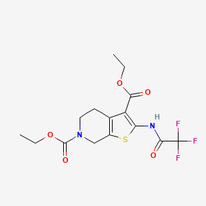 molecular formula C15H17F3N2O5S B5097229 diethyl 2-[(trifluoroacetyl)amino]-4,7-dihydrothieno[2,3-c]pyridine-3,6(5H)-dicarboxylate 