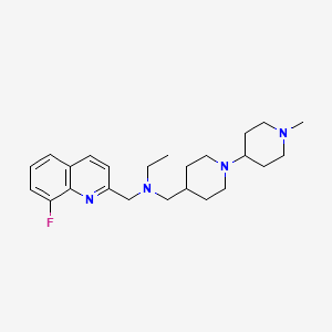 molecular formula C24H35FN4 B5097280 N-[(8-fluoroquinolin-2-yl)methyl]-N-[[1-(1-methylpiperidin-4-yl)piperidin-4-yl]methyl]ethanamine 