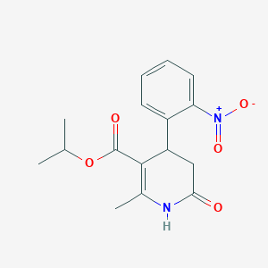 molecular formula C16H18N2O5 B5097425 Propan-2-yl 2-methyl-4-(2-nitrophenyl)-6-oxo-1,4,5,6-tetrahydropyridine-3-carboxylate 