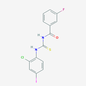 molecular formula C14H9ClFIN2OS B5097596 N-[(2-chloro-4-iodophenyl)carbamothioyl]-3-fluorobenzamide 