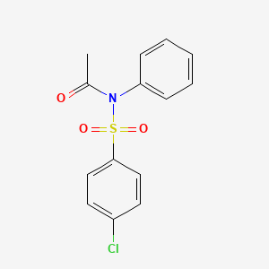 molecular formula C14H12ClNO3S B5097663 N-(4-chlorophenyl)sulfonyl-N-phenylacetamide 