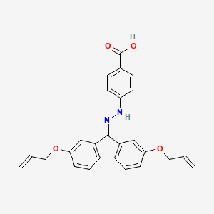 molecular formula C26H22N2O4 B5097692 4-{2-[2,7-bis(allyloxy)-9H-fluoren-9-ylidene]hydrazino}benzoic acid 