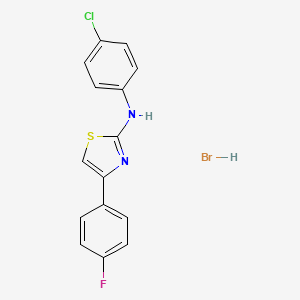molecular formula C15H11BrClFN2S B5097770 N-(4-chlorophenyl)-4-(4-fluorophenyl)-1,3-thiazol-2-amine;hydrobromide 