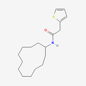 molecular formula C18H29NOS B5097800 N-cyclododecyl-2-(thiophen-2-yl)acetamide 