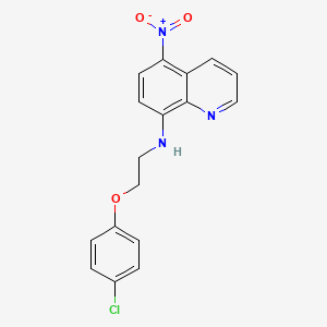 molecular formula C17H14ClN3O3 B5097866 N-[2-(4-chlorophenoxy)ethyl]-5-nitroquinolin-8-amine 