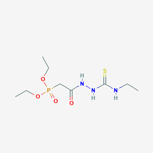 molecular formula C9H20N3O4PS B5097951 diethyl (2-{2-[(ethylamino)carbonothioyl]hydrazino}-2-oxoethyl)phosphonate 