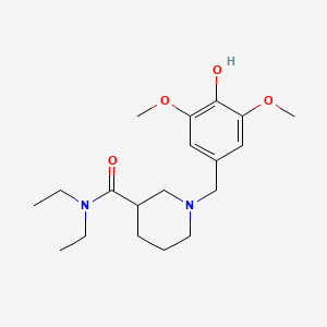 molecular formula C19H30N2O4 B5097995 N,N-diethyl-1-[(4-hydroxy-3,5-dimethoxyphenyl)methyl]piperidine-3-carboxamide 