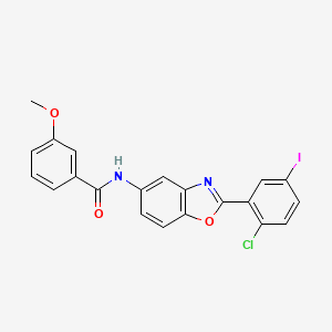 molecular formula C21H14ClIN2O3 B5098202 N-[2-(2-chloro-5-iodophenyl)-1,3-benzoxazol-5-yl]-3-methoxybenzamide 