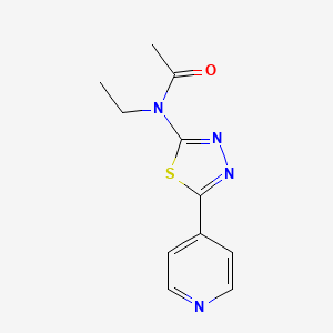molecular formula C11H12N4OS B5098301 N-ethyl-N-[5-(4-pyridinyl)-1,3,4-thiadiazol-2-yl]acetamide 