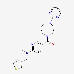 molecular formula C21H24N6OS B5098708 N-methyl-5-{[4-(2-pyrimidinyl)-1,4-diazepan-1-yl]carbonyl}-N-(3-thienylmethyl)-2-pyridinamine 