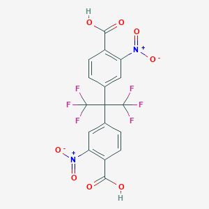 molecular formula C17H8F6N2O8 B050988 2,2-Bis(4-carboxy-3-nitrophenyl)hexafluoropropane CAS No. 115873-09-1