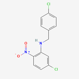 molecular formula C13H10Cl2N2O2 B5098817 5-chloro-N-[(4-chlorophenyl)methyl]-2-nitroaniline CAS No. 330177-34-9