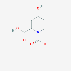 molecular formula C11H19NO5 B050991 1-(tert-Butoxycarbonyl)-4-hydroxypiperidine-2-carboxylic acid CAS No. 917835-93-9