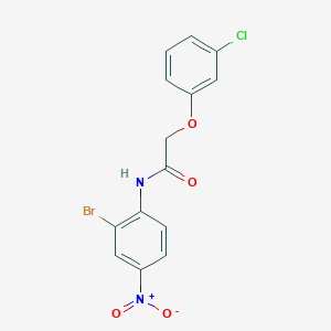 molecular formula C14H10BrClN2O4 B5100018 N-(2-bromo-4-nitrophenyl)-2-(3-chlorophenoxy)acetamide 