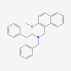 molecular formula C27H27NO B5100060 N-benzyl-N-[(2-methoxy-1-naphthyl)methyl]-2-phenylethanamine 