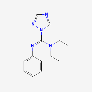 molecular formula C13H17N5 B5100084 N,N-diethyl-N'-phenyl-1H-1,2,4-triazole-1-carboximidamide 